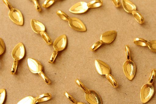 25 pc. Gold Glue-On Bails: 21mm by 8mm | FI-288