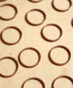 100 pc. Antique Copper Plated Circle Links: 12mm diameter | FI-470