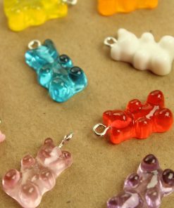 10 pc. Multi-Colored Gummy Bear Charms 17mm by 11mm | MIS-072*