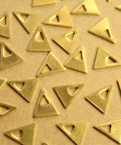 16 pc. Raw Brass Open Triangle Charms: 11mm by 9.3mm | MIS-122**