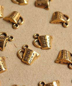 20 pc. Antique Gold Measuring Cup Charms, 13.5mm x 14.5mm | MIS-127