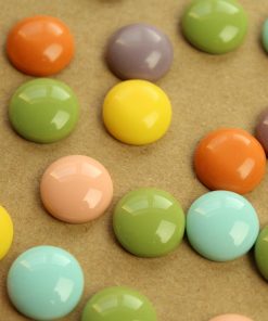 12 pc. Round Colorful Resin Cabochons 13.5mm | MIS-256*