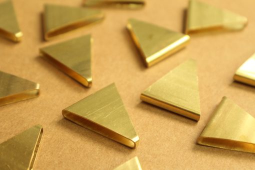10 pc. Raw Brass Triangle Loop Charms: 25mm by 21mm | MIS-360