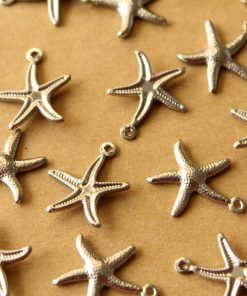 10 pc. Stainless Steel Starfish Charms, 17.5mm by 15.5mm | MIS-518