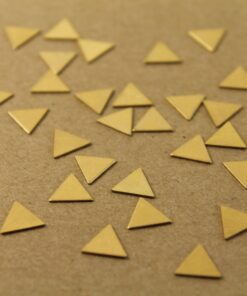 20 pc. Small Raw Brass Triangles: 9mm by 9mm - made in USA | RB-001