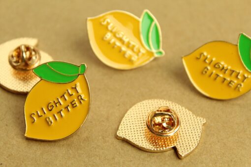 1 pc. "Slightly Bitter" Lemon Brooch Pin, 32mm x 25mm | MIS-202*