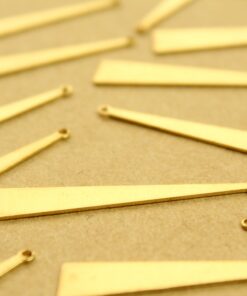 10 pc. Raw Brass Polygon Bar Charms: 43mm by 6mm | MIS-240*