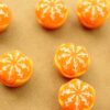 12 pc. Peeled Mandarin Orange Cabochons, 16mm by 14mm, Fruit Pendant Fruity Citrus Summer Spring Juicy Clementine | MIS-347
