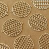 10 pc. Laser Cut Silver Circle Shaped Chevron Drop Connectors, 23.5mm by 20mm | MIS-399