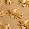 2 pc. Raw Brass Two Perched Birds Stampings: 39mm by 29mm - made in USA | RB-1103
