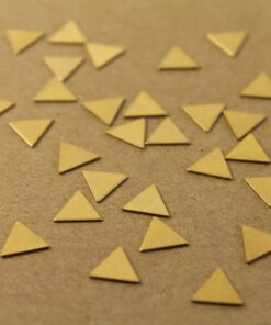 100 pc. Small Raw Brass Triangles: 9mm by 9mm - made in USA | RB-001-5