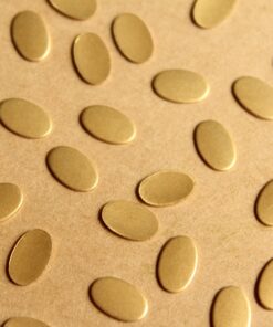 30 pc. Small Raw Brass Ovals: 9mm by 5.5mm - made in USA | RB-782