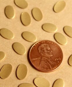 30 pc. Small Raw Brass Ovals: 9mm by 5.5mm - made in USA | RB-782