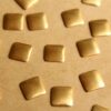 24 pc. Small Raw Brass Domed Squares: 9mm by 9mm - made in USA | RB-792