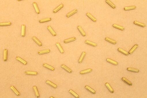 20 pc. Raw Brass Fluted Tube Beads, 10mm long, 2.5mm wide | TMP-015*