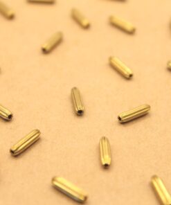 20 pc. Raw Brass Fluted Tube Beads, 10mm long, 2.5mm wide | TMP-015*