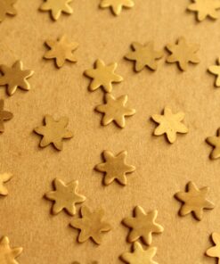 20 pc. Tiny Raw Brass Flower Shapes: 7.5mm diameter - made in USA | RB-1338