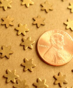 20 pc. Tiny Raw Brass Flower Shapes: 7.5mm diameter - made in USA | RB-1338