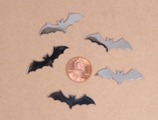 2 pc. Stainless Steel Bat Charms: 37mm by 13mm | MIS-012**