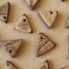 50 pc. Triangle Coconut Beads, Irregular Natural Fiber Beads | TMP-002