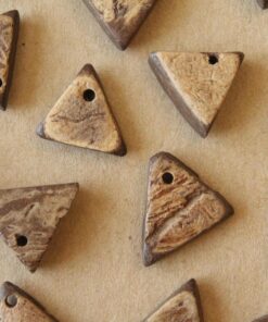 50 pc. Triangle Coconut Beads, Irregular Natural Fiber Beads | TMP-002