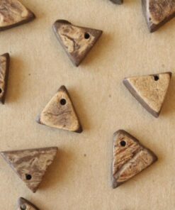 50 pc. Triangle Coconut Beads, Irregular Natural Fiber Beads | TMP-002