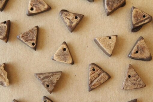 50 pc. Triangle Coconut Beads, Irregular Natural Fiber Beads | TMP-002
