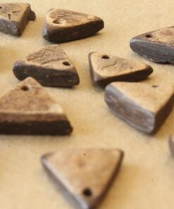 50 pc. Triangle Coconut Beads, Irregular Natural Fiber Beads | TMP-002