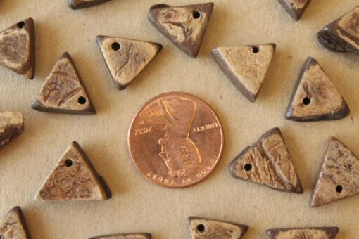 50 pc. Triangle Coconut Beads, Irregular Natural Fiber Beads | TMP-002