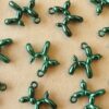 4 pc. Metallic Green Enameled Balloon Dog Charms, 18mm x 15mm | MIS-045*