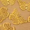 10 pc. Raw Brass Filigree Butterflies, 25mm by 41mm - made in USA | MIS-184