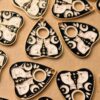 4 pc. Twin Cats Planchette Charms, Ouija Board, 26mm x 22mm | TMP-004