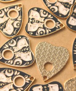 4 pc. Twin Cats Planchette Charms, Ouija Board, 26mm x 22mm | TMP-004