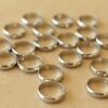 10 pc. Silver Plated Bead Frames, Spinner Rings, 12mm x 3mm | FI-015*