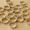 8 pc. Silver Plated Brass Spinner Beads, Beads Frames, 12mm x 3mm | TMP-006