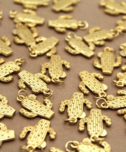 4 pc. Cactus Charms, 18K Gold-Plated, 20mm x 14.5mm | TMP-011