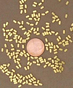 30 pc. Gold Plated Brass Cuboid Beads, 4mm x 2mm | MIS-128***