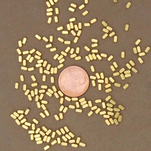 30 pc. Gold Plated Brass Cuboid Beads, 4mm x 2mm | MIS-128***
