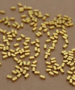 30 pc. Gold Plated Brass Cuboid Beads, 4mm x 2mm | MIS-128***