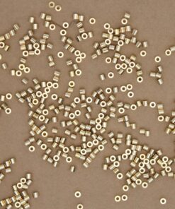 30 pc. Gold Plated Brass Tube Beads, 3mm x 2.5mm, 24K Gold Plated Beads | TMP-012