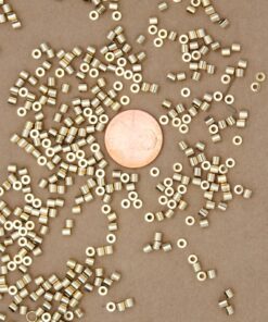 30 pc. Gold Plated Brass Tube Beads, 3mm x 2.5mm, 24K Gold Plated Beads | TMP-012