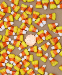 10 pc. Candy Corn Lampwork Beads, Top Drilled, 15.5mm x 11mm | MIS-134**