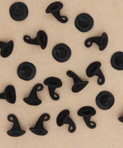 10 pc. Black 3D Witch Hat Charms, 12mm x 10.5 mm | MIS-148