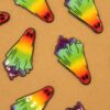 4 pcs Rainbow Ghost Acrylic Pendants, 45.4mm x 25mm | MIS-091*