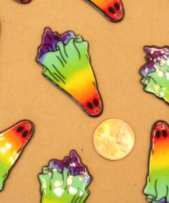 4 pcs Rainbow Ghost Acrylic Pendants, 45.4mm x 25mm | MIS-091*