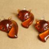 1 pc. Brown Glass Fox Lampwork Pendant | MIS-018