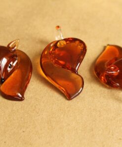 1 pc. Brown Glass Fox Lampwork Pendant | MIS-018