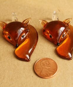 1 pc. Brown Glass Fox Lampwork Pendant | MIS-018