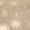 10 pc. Laser Cut Snowflake Charms, Gold Snowflakes, 10mm in diameter | MIS-161**