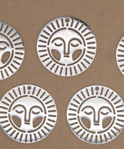 3 pc. Boho Sun Charms, Laser Cut Stainless Steel, 30mm in Diameter | MIS-171**